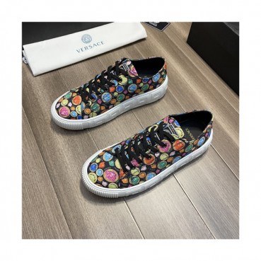 Versace 2021 Men's Canvas Sneakers,VERS0568 - 베르사체 2021 남성용 캔버스 스니커즈,Size(240