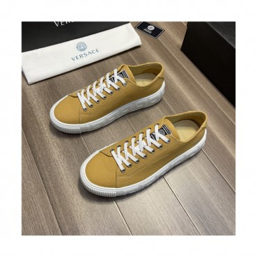 Versace 2021 Men's Canvas Sneakers,VERS0565 - 베르사체 2021 남성용 캔버스 스니커즈,Size(240