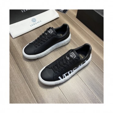 Versace 2021 Men's Leather Sneakers,VERS0560 - 베르사체 2021 남성용 레더 스니커즈,Size(240