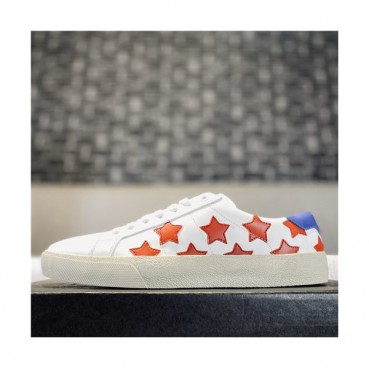 [매장판]Saint Laurent 2021 Men's Leather Sneakers,SLS0101 - 입생로랑 2021 남성용 레더 스니커즈,Size(240