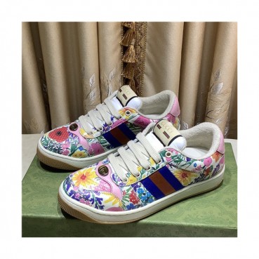 [매장판]Gucci 2021 Women's Leather Sneakers - 구찌 2021 여성용 레더 스니커즈,Size(225