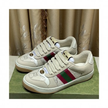 [매장판]Gucci 2021 Women's Leather Sneakers - 구찌 2021 여성용 레더 스니커즈,Size(225