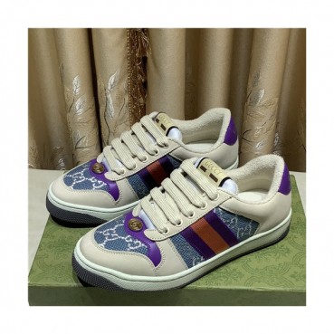 [매장판]Gucci 2021 Women's Leather Sneakers - 구찌 2021 여성용 레더 스니커즈,Size(225