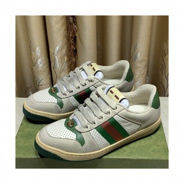 [매장판]Gucci 2021 Women's Leather Sneakers - 구찌 2021 여성용 레더 스니커즈,Size(225