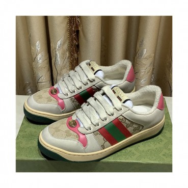 [매장판]Gucci 2021 Women's Leather Sneakers - 구찌 2021 여성용 레더 스니커즈,Size(225