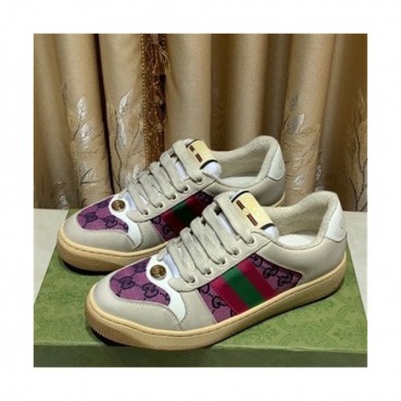 [매장판]Gucci 2021 Women's Leather Sneakers - 구찌 2021 여성용 레더 스니커즈,Size(225
