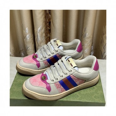 [매장판]Gucci 2021 Women's Leather Sneakers - 구찌 2021 여성용 레더 스니커즈,Size(225