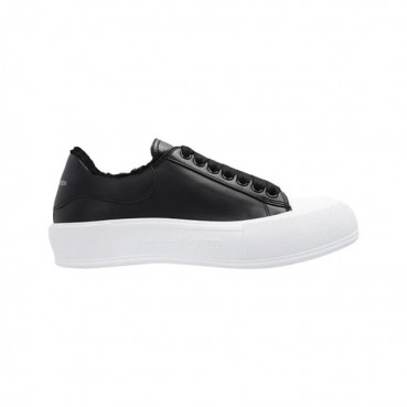 알렉산더맥퀸 남/녀 플림솔 로우탑 스니커즈 - Alexander Mcqueen Unisex Black Sneakers 