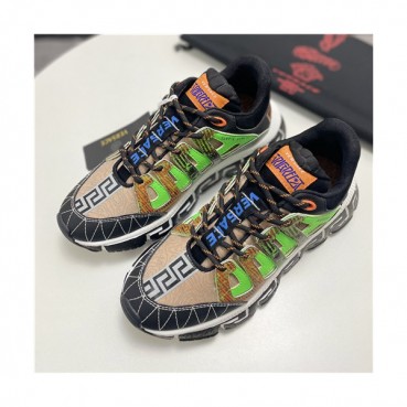Versace 2021 Men's Leather Sneakers - 베르사체 2021 남성용 레더 스니커즈,Size(240
