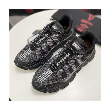 Versace 2021 Men's Leather Sneakers - 베르사체 2021 남성용 레더 스니커즈,Size(240
