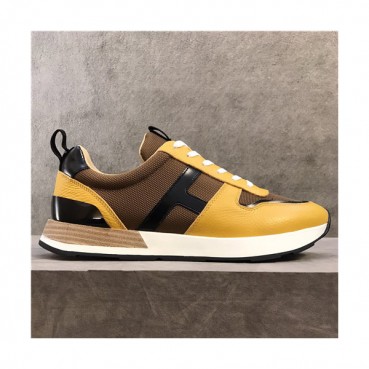 Hermes 2021 Men's Leather Sneakers - 에르메스 2021 남성용 레더 스니커즈,Size(240