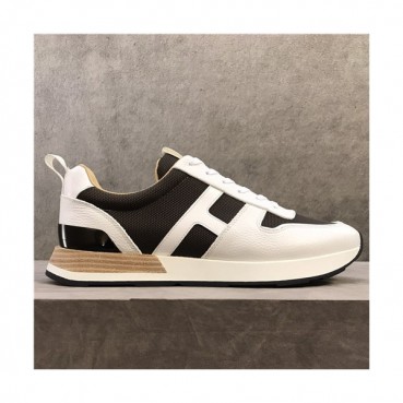 Hermes 2021 Men's Leather Sneakers - 에르메스 2021 남성용 레더 스니커즈,Size(240