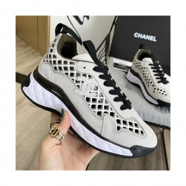 Chanel 2021 Women's Leather Sneakers - 샤넬 2021 여성용 레더 스니커즈,Size?(225