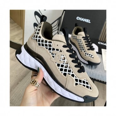 Chanel 2021 Women's Leather Sneakers - 샤넬 2021 여성용 레더 스니커즈,Size?(225