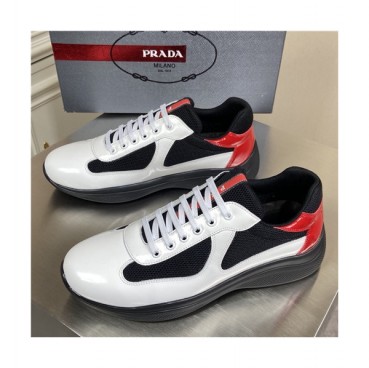 Prada 2021 Men's Leather Sneakers - 프라다 2021 남성용 레더 스니커즈,Size(240