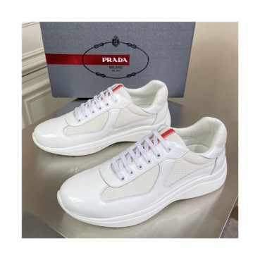 Prada 2021 Men's Leather Sneakers - 프라다 2021 남성용 레더 스니커즈,Size(240