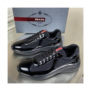 Prada 2021 Men's Leather Sneakers - 프라다 2021 남성용 레더 스니커즈,Size(240