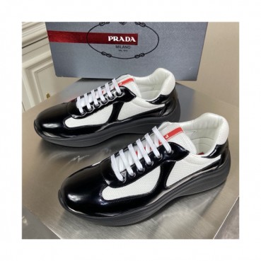 Prada 2021 Men's Leather Sneakers - 프라다 2021 남성용 레더 스니커즈,Size(240