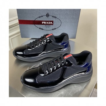 Prada 2021 Men's Leather Sneakers - 프라다 2021 남성용 레더 스니커즈,Size(240