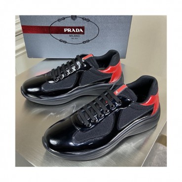 Prada 2021 Men's Leather Sneakers - 프라다 2021 남성용 레더 스니커즈,Size(240