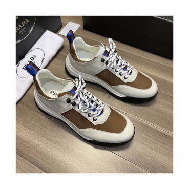 Prada 2021 Men's Leather Sneakers - 프라다 2021 남성용 레더 스니커즈,Size(240