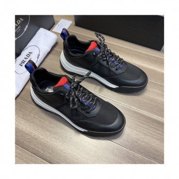 Prada 2021 Men's Leather Sneakers - 프라다 2021 남성용 레더 스니커즈,Size(240