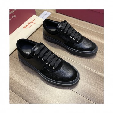 Salvatore Ferragamo 2021 Men's Leather Sneakers - 페라가모 2021 남성용 레더 스니커즈,Size(240