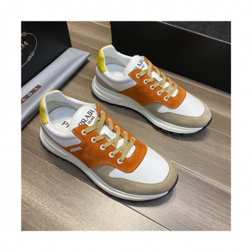 Prada 2021 Men's Leather Sneakers - 프라다 2021 남성용 레더 스니커즈,Size(240