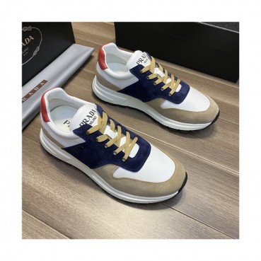 Prada 2021 Men's Leather Sneakers - 프라다 2021 남성용 레더 스니커즈,Size(240