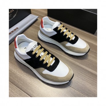 Prada 2021 Men's Leather Sneakers - 프라다 2021 남성용 레더 스니커즈,Size(240