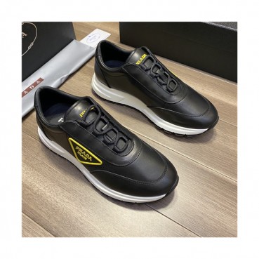 Prada 2021 Men's Leather Sneakers - 프라다 2021 남성용 레더 스니커즈,Size(240