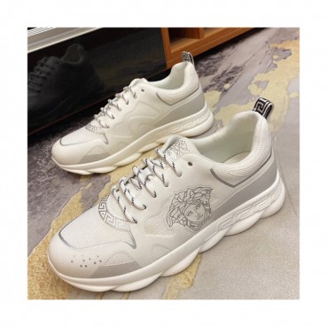 Versace 2021 Men's Leather Sneakers - 베르사체 2021 남성용 레더 스니커즈,Size(240
