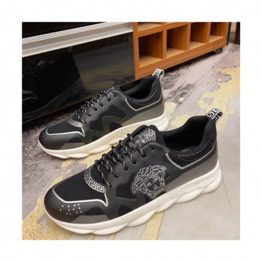 Versace 2021 Men's Leather Sneakers - 베르사체 2021 남성용 레더 스니커즈,Size(240