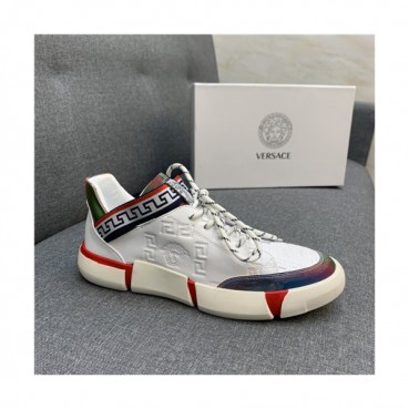 Versace 2021 Men's Leather Sneakers - 베르사체 2021 남성용 레더 스니커즈,Size(240