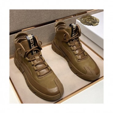 Versace 2021 Men's Leather Sneakers - 베르사체 2021 남성용 레더 스니커즈,Size(240