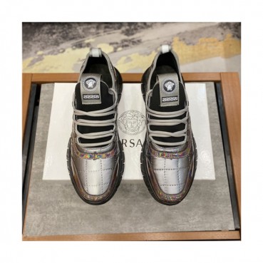 Versace 2021 Men's Leather Sneakers - 베르사체 2021 남성용 레더 스니커즈,Size(240