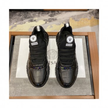 Versace 2021 Men's Leather Sneakers - 베르사체 2021 남성용 레더 스니커즈,Size(240