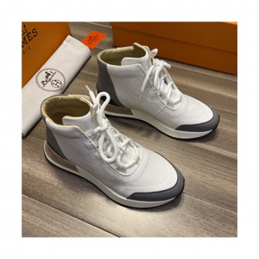 Hermes 2021 Men's Leather Sneakers - 에르메스 2021 남성용 레더 스니커즈,Size(240