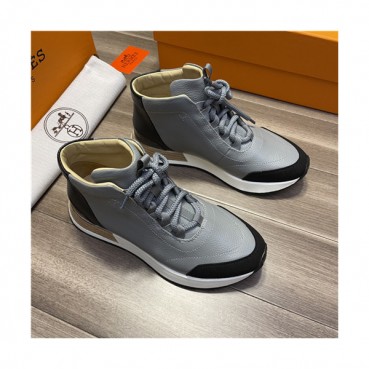 Hermes 2021 Men's Leather Sneakers - 에르메스 2021 남성용 레더 스니커즈,Size(240