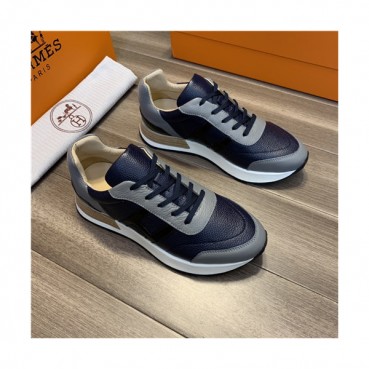 Hermes 2021 Men's Leather Sneakers - 에르메스 2021 남성용 레더 스니커즈,Size(240