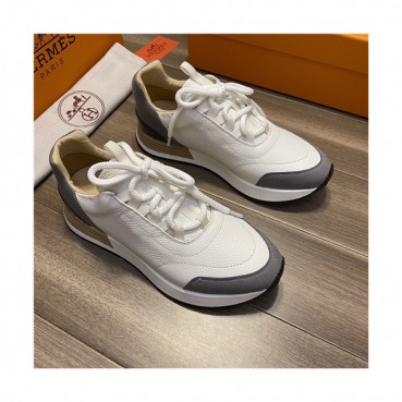 Hermes 2021 Men's Leather Sneakers - 에르메스 2021 남성용 레더 스니커즈,Size(240