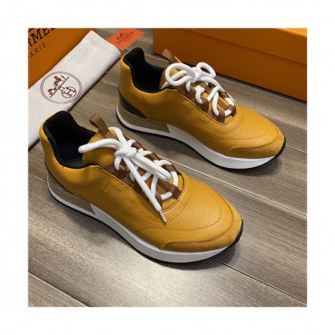 Hermes 2021 Men's Leather Sneakers - 에르메스 2021 남성용 레더 스니커즈,Size(240