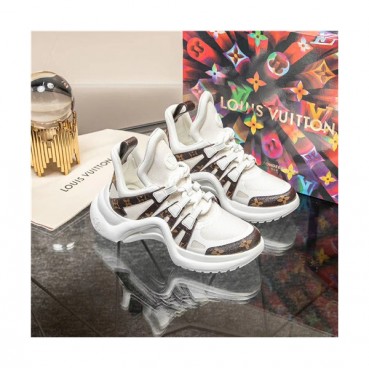 Louis Vuitton 2020 Women's Leather Sneakers - 루이비통 2020 여성용 레더 스니커즈,Size(225