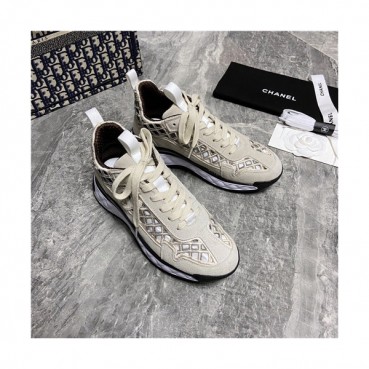 Chanel 2021 Women's Leather Sneakers - 샤넬 2021 여성용 레더 스니커즈,Size(225