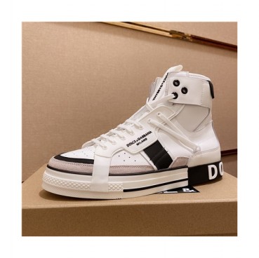 Dolce&Gabbana 2021 Men's Leather Sneakers - 돌체앤가바나 2021 남성용 레더 스니커즈,Size(240
