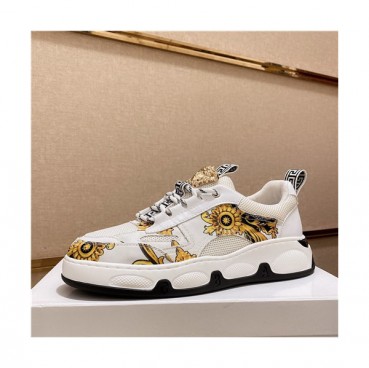 Versace 2020 Men's Leather Sneakers - 베르사체 2020 남성용 레더 스니커즈,Size(240