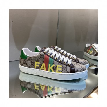 Gucci 2020 Mn/Wn Leather Sneakers - 구찌 2020 남여공용 레더 스니커즈,Size(225