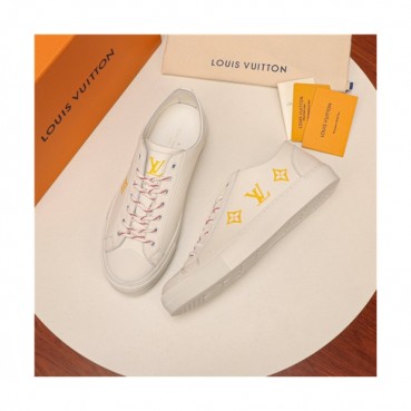 Louis Vuitton 2020 Men's Leather Sneakers - 루이비통 2020 남성용 레더 스니커즈,Size(240