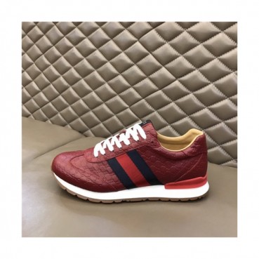 Gucci 2020 Men's Leather Sneakers - 구찌 2020 남성용 레더 스니커즈,Size(240