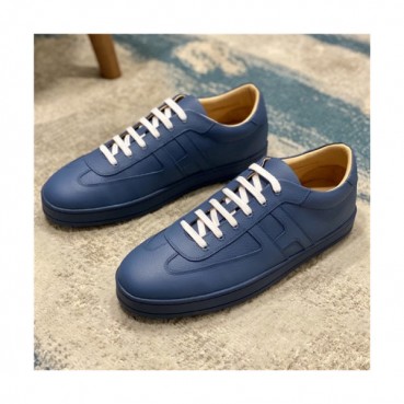 Hermes 2020 Men's Leather Sneakers - 에르메스 2020 남성용 레더 스니커즈,Size(240
